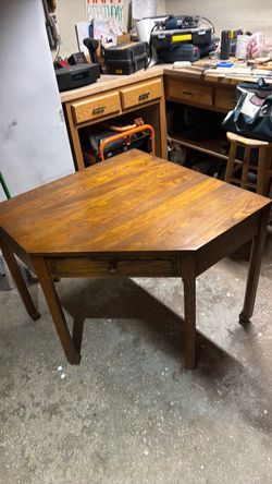 Corner solid wood desk for sale!