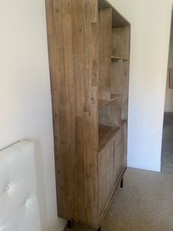 Dining table and bookshelf