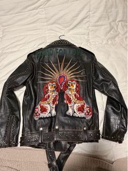 New men’s Gucci Leather Jacket Coat medium 48 l