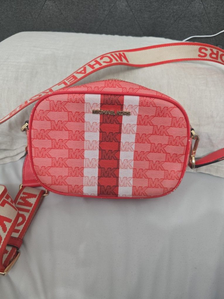 Michael Kors Crossbody Red Bag Mk