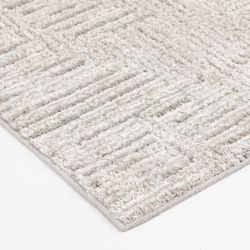 Mainstays Geometric Block Hi Low Area Rug, Gray, 5'x7' Gray - 5' x 7'