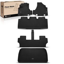 Alfombrillas de suelo y alfombrillas de carga YHTAUTO aptas para Honda Odyssey 2011-2017, alfombrillas de coche TPE para todo tipo de clima, impermeab