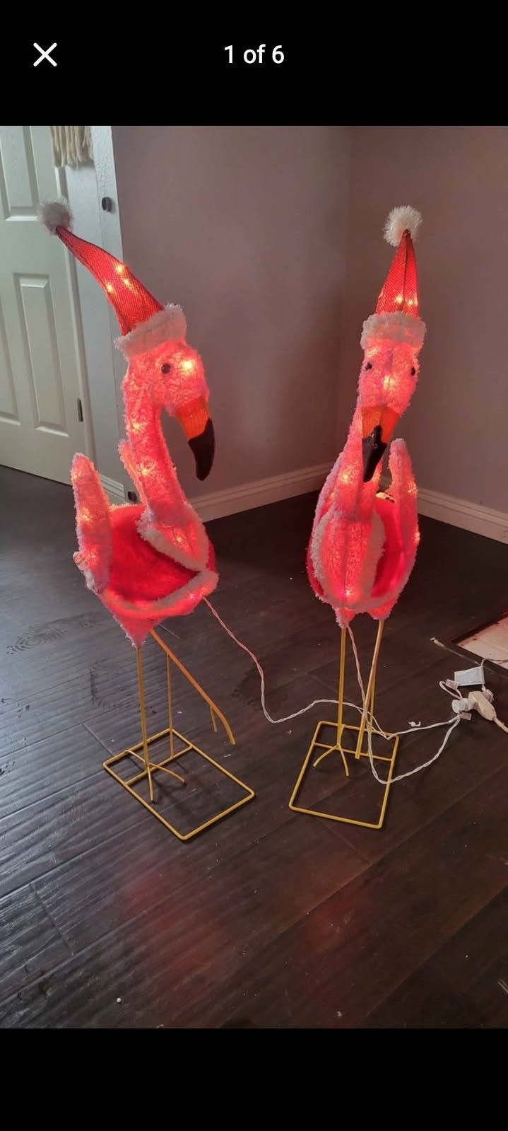 Outdoor Christmas Flamingo Decorations 