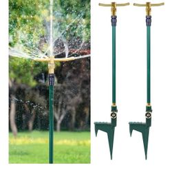 2 Pack 3-Arm Garden Sprinkler, 360 Degree Rotation New