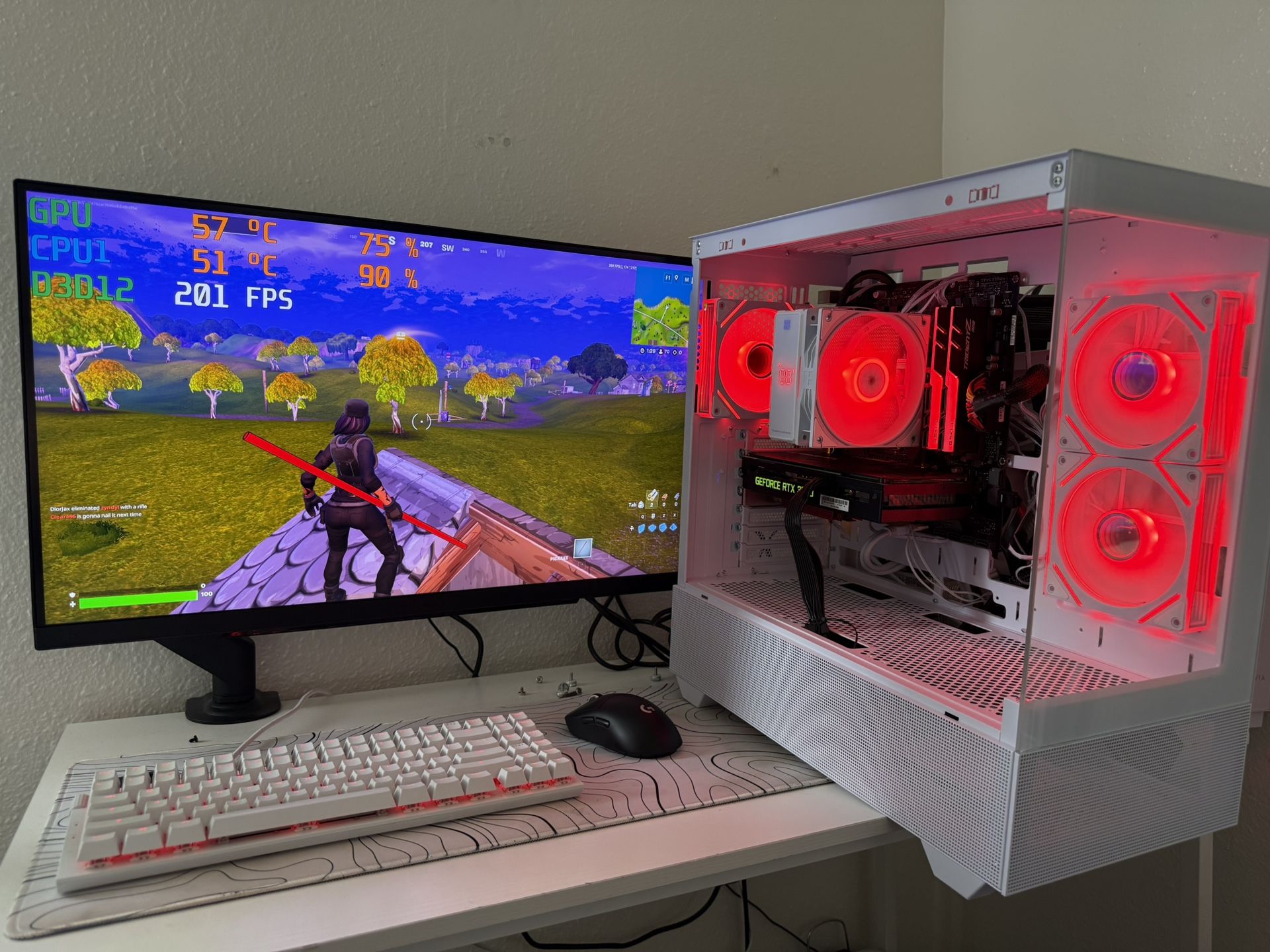 White Gaming Pc Computer Desktop RTX