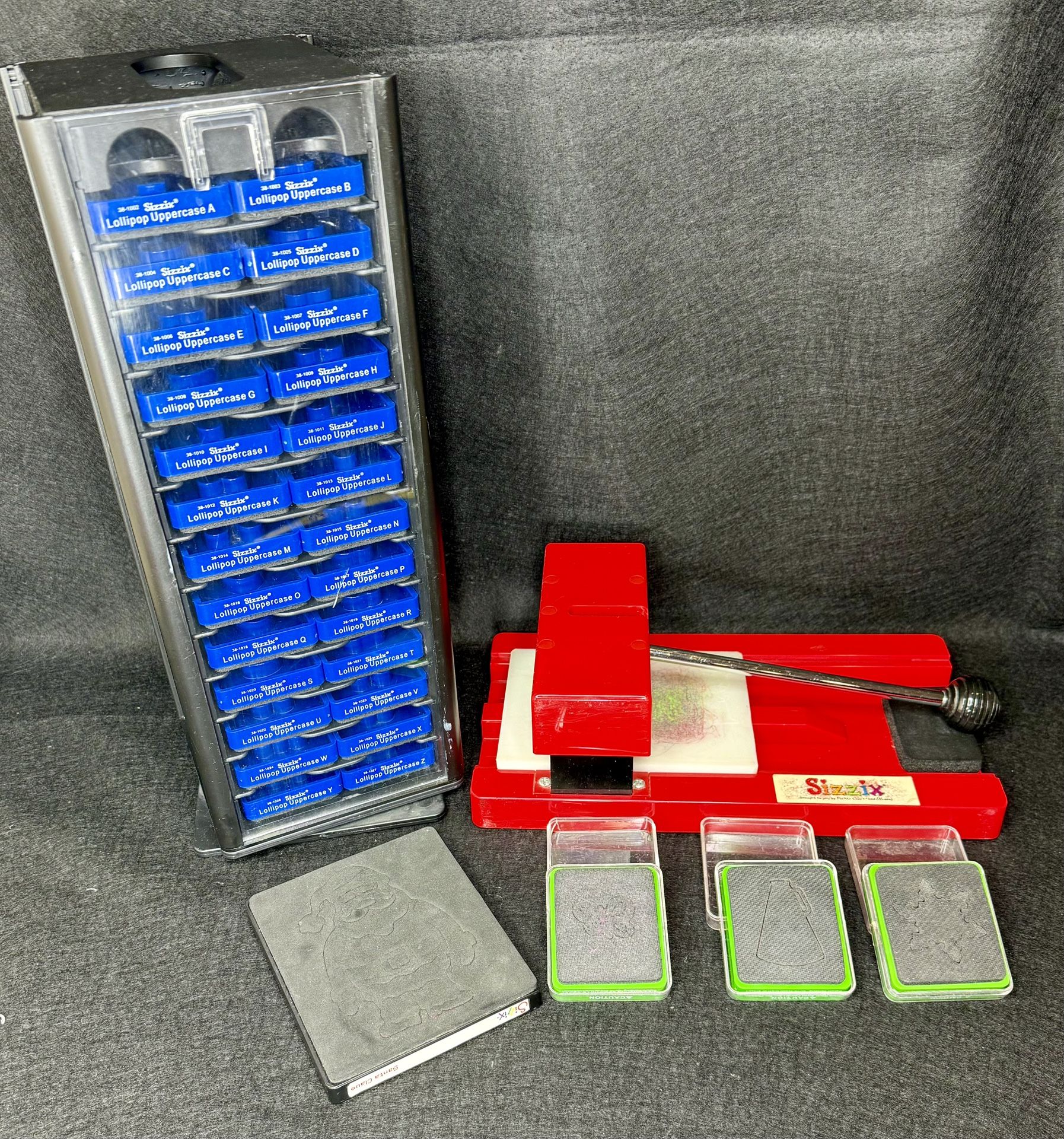 Sizzix Original Big Red Paper Craft Scrapbook Die Cutter & Tower w/ 56 Dies for Crafting