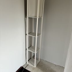 White floor Lamp With Shelves 