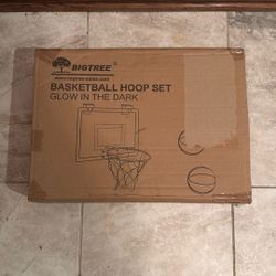 Glow-in-the-Dark Basketball Hoop Set - Indoor/Outdoor Mini Basketball Game with LED Night Play