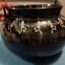 Large Glass Heavy Halloween Cauldron Decor 