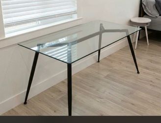 Glass dining table