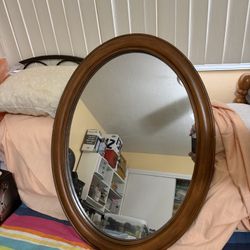 Word Frame Oval Mirror 25” X 32”