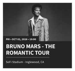 2x Bruno Mars Tickets