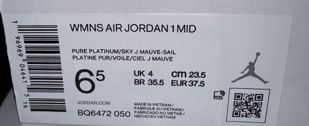 6.5W Jordan 1 Mid Sky J Muave (Women's)
