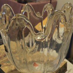 Handmade Murano White Crystal Bowl