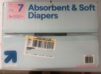 up&up Absorbent & Soft Diapers Size 7 White Multicolor Unisex 76 Count