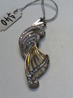 Sterling silver.925 with Diamonds gold over sterling