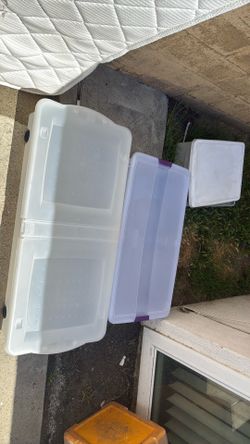 Under the bed storage plastic bins