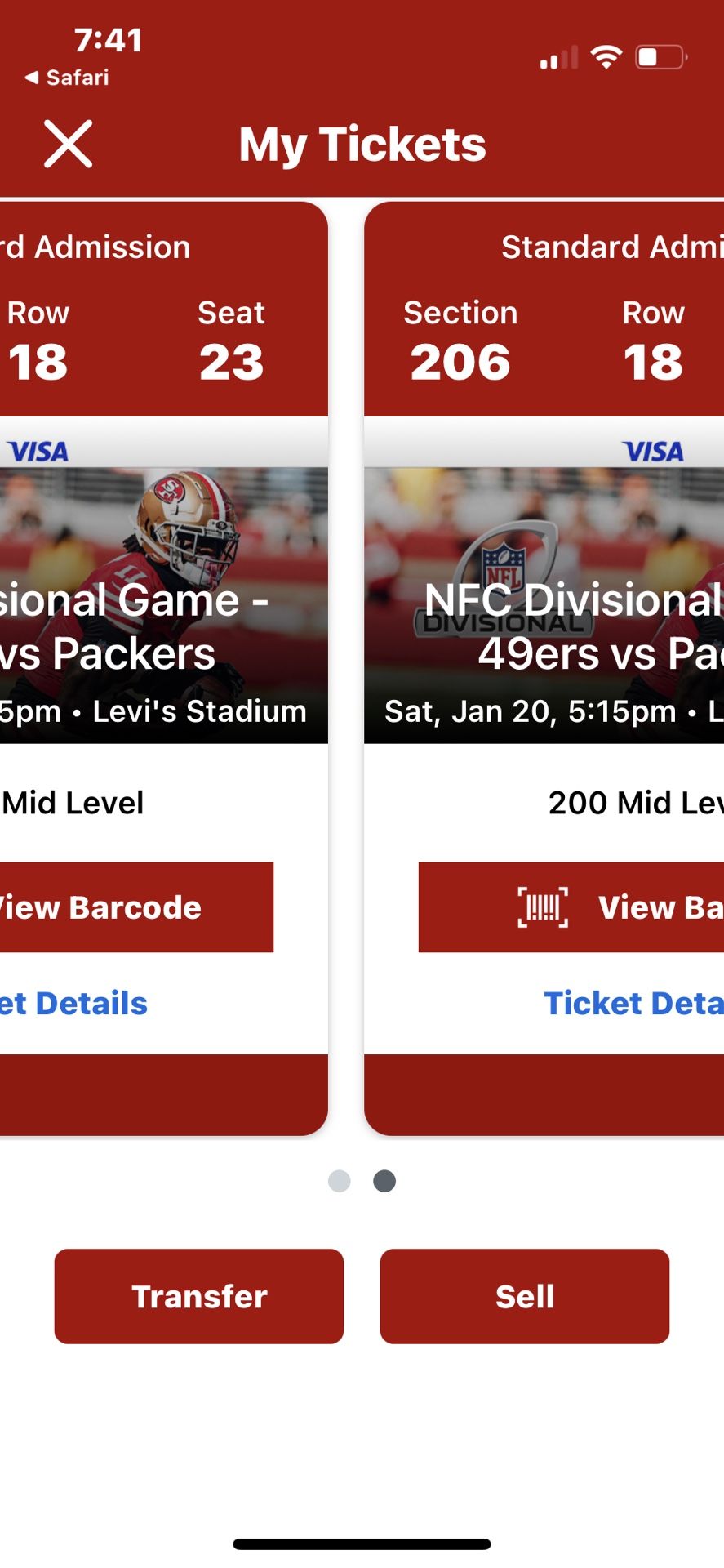 NINERS VS PACKERS PLAYOFF TIX!!