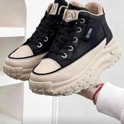 Snow Boots Style, Bohemian Brogues Thick Bottom Snow Boots For Women, New Arrival Warm Outdoor Slip-On Fur Plush Ankle Booties, Suitable For Short Peo