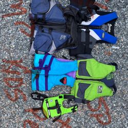 Set Of 5 Life Jackets 