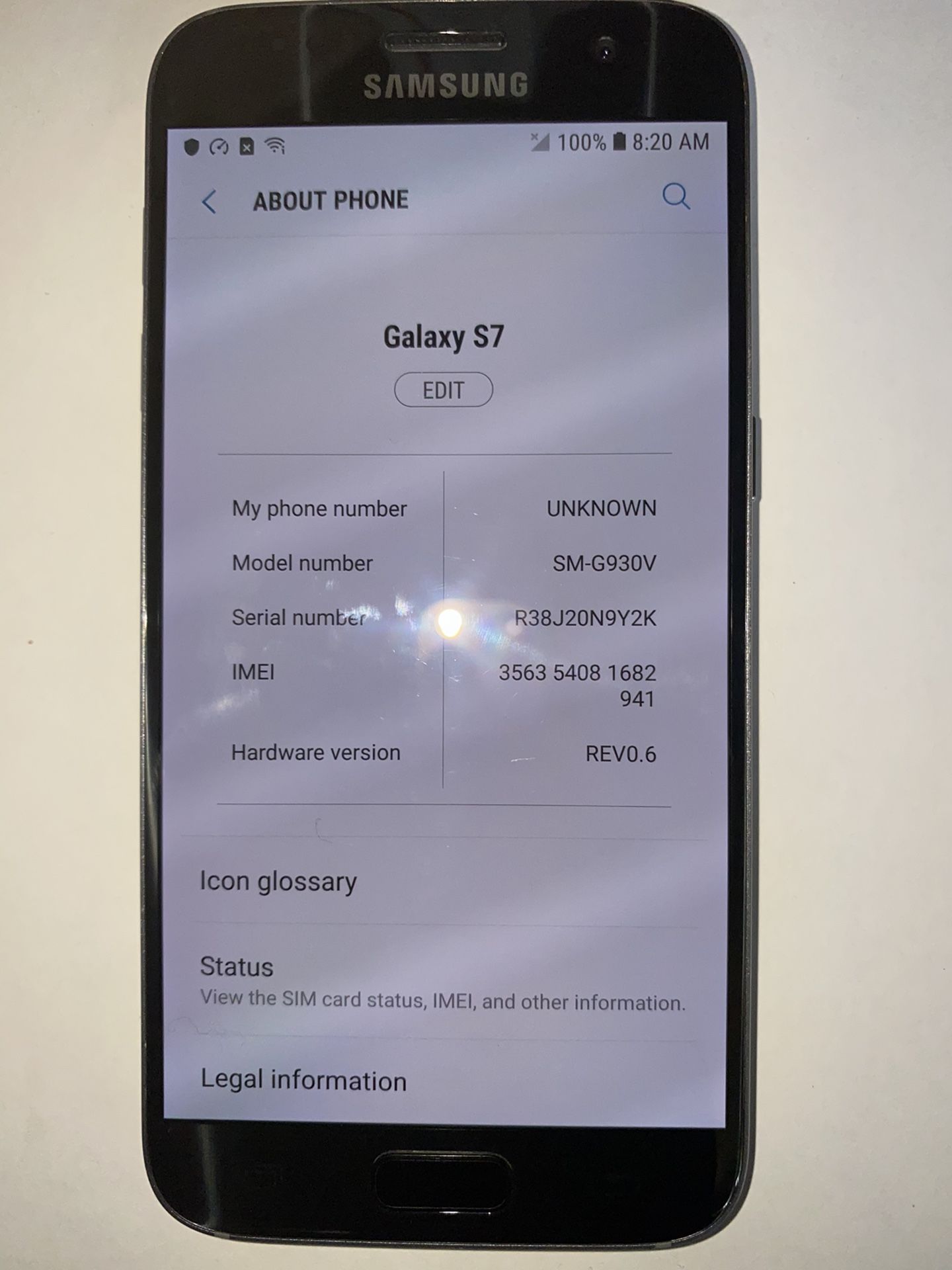 Unlocked Samsung Galaxy S7 32GB ANY SIM WORKS