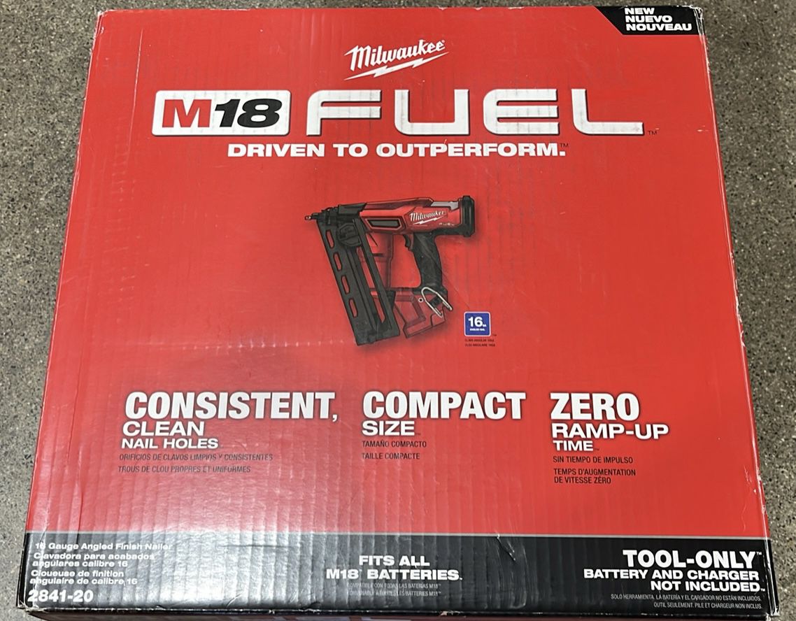 Milwaukee M18 FUEL 18-Volt Brushless Cordless Gen II 16-Gauge Angled Finish Nailer (Tool-Only)