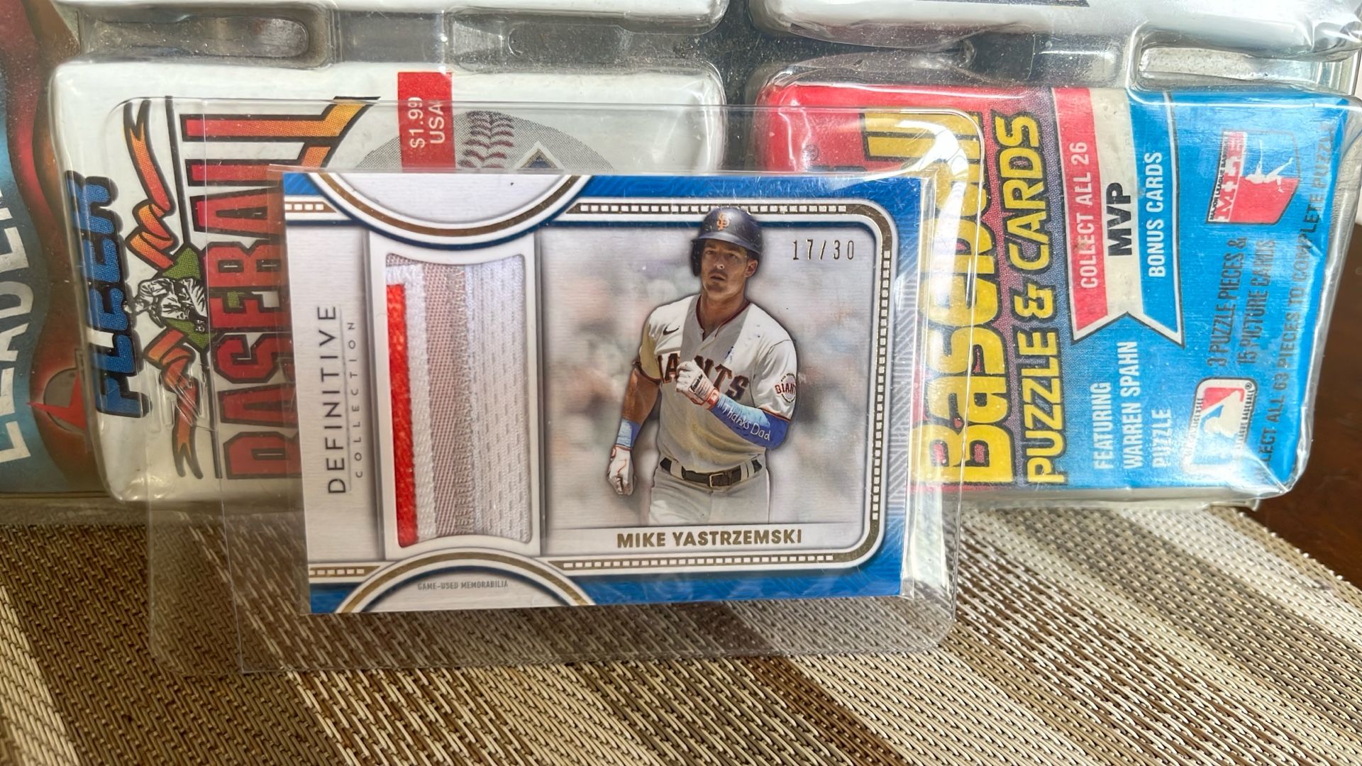 Mike Yastrezemski DEFINITIVE COLLECTION RELIC /30 3 Color Relic Patch