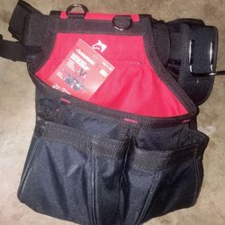 Contractor's Two Bag Tool Belt With Suspenders