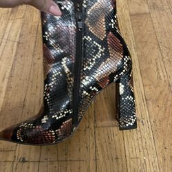 Snake Ankle Boots