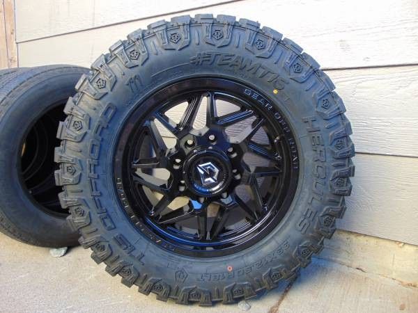 18X9 Black Gear Off Road Rims LT 33 12.50 18 Hercules MT Tires *8X170* *FORD* *F250/F350**EXCURSION*