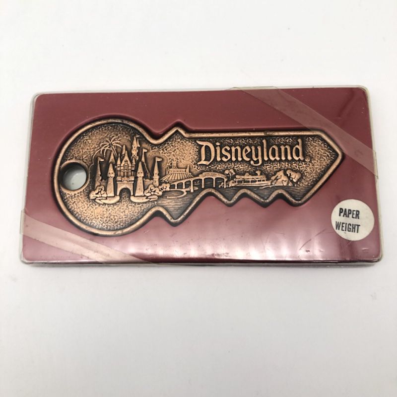 Disneyland Bronze Key Paperweight Vintage 1970’s