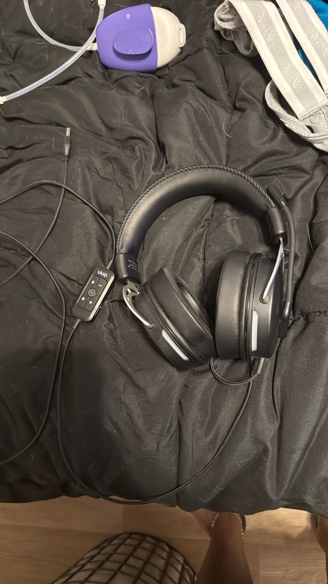 USB Wired Headset Compatible With Pc , PlayStation And Nintendo Switch