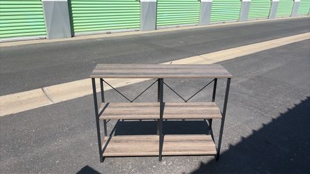 Industrial Wood and Metal Bookshelf
