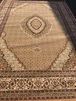 Brand new Tabriz design area rug size 5x8 nice beige carpet