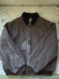 Vintage Carhartt Santa Fe Canvas Workwear Jacket J14CHT Faded Brown Size 2XL