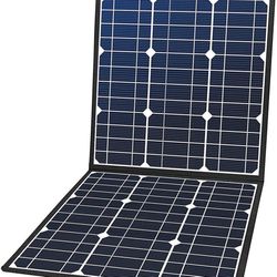 50W 18V Portable Solar Panel, Flashfish Foldable Solar Charger with 5V USB 18V D