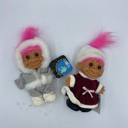 Lot Of 2 Trolls Around The World  Iceland and Russia Rare Vintage NWT