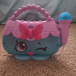 Shopkins Sing Along Boom Box With Microphone 