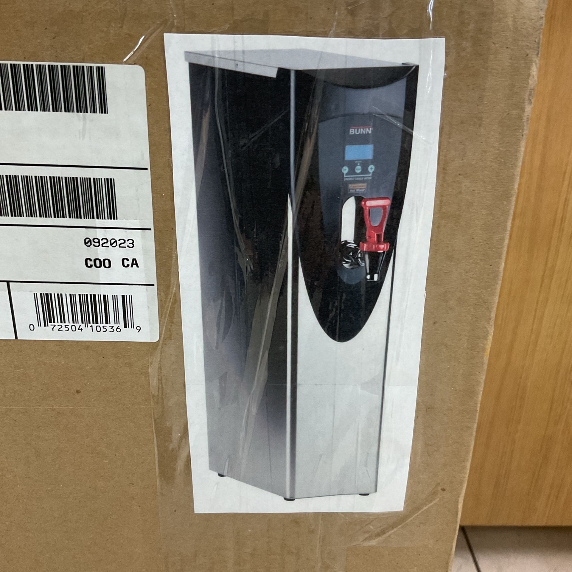 BUNN H5X ELEMENT 5 GALLON 212 DEGREE HOT WATER DISPENSER.