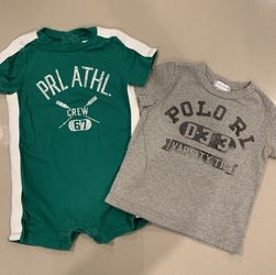 Polo Ralph Lauren T Shirt And Shortalls 12m