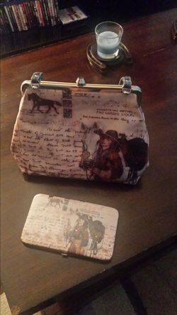 Western purse with matching wallet