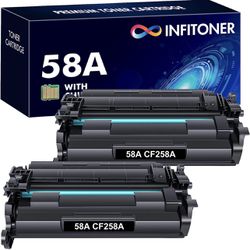 58A CF258A Toner Cartridge Black with Chip Compatible Replacement for HP 58A CF258A 58X CF258X Laserjet Pro M404n M404dn M404dw MFP M428fdw M428fdn M4