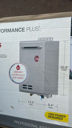 Rheem Performance Plus 9.5 GPM Smart Non-Condensing Outdoor Natural Gas Tankless Water Heater Store