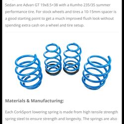 Mazda 3hb 2019+ Lowering Springs 