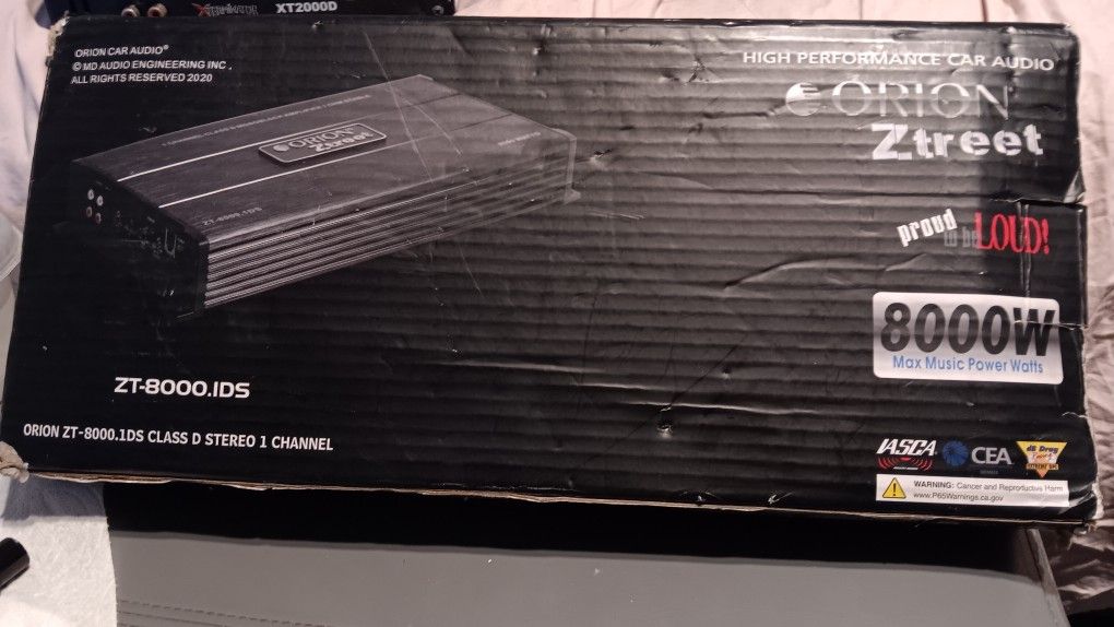 Orion Amp 8000 Watts 1 Ohm D Class Bass