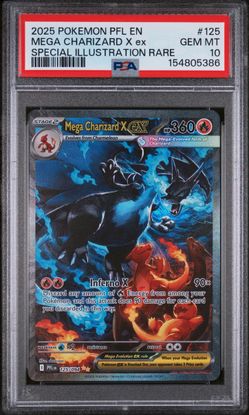PSA 10 Mega Charizard X ex 125/094 Phantasmal Flames Special Illustration Rare Pokemon