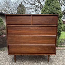 Mid Century Vintage Walnut Dresser 