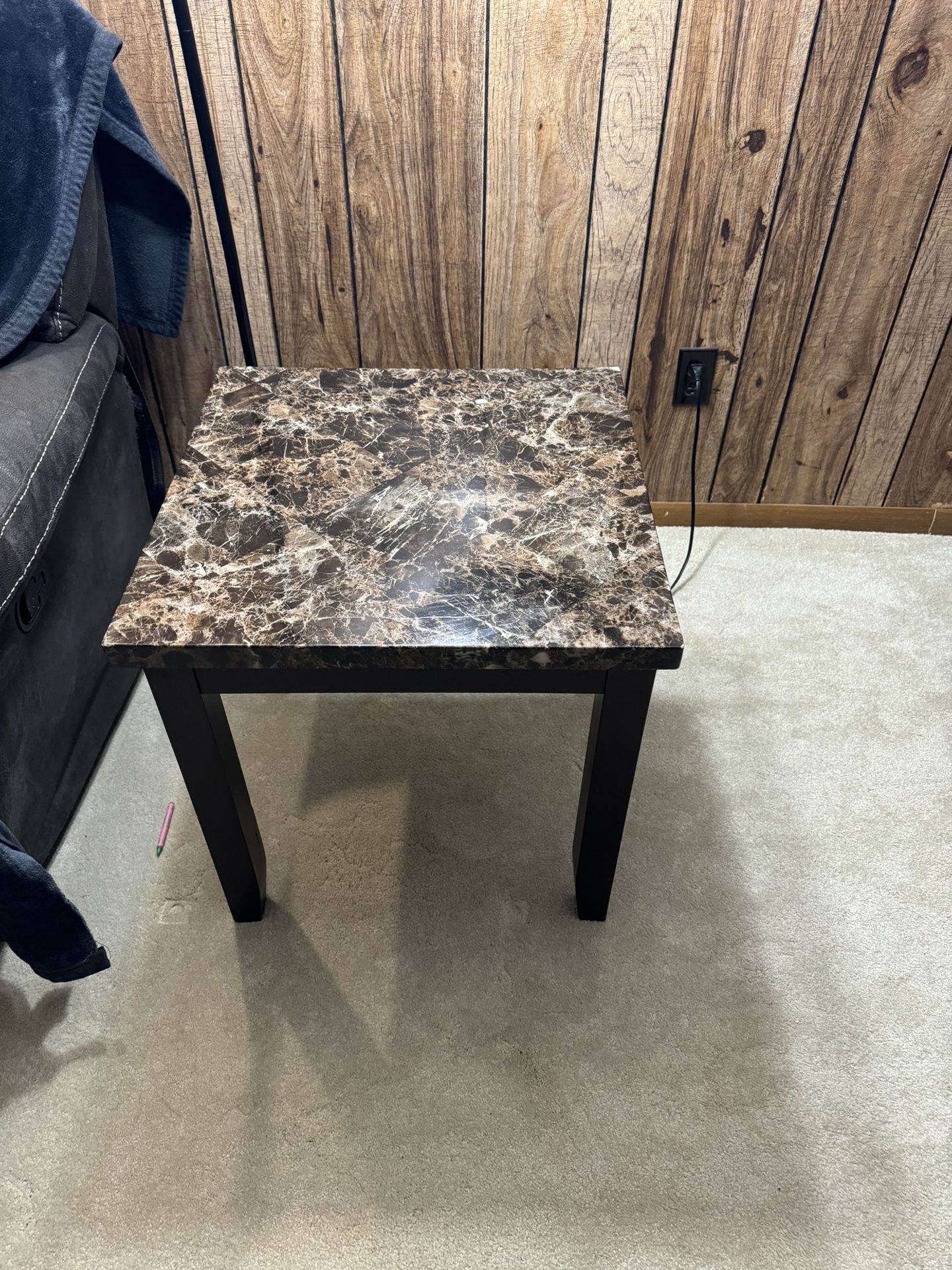 Faux Marble Coffee and End Tables