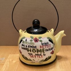 Tea Kettle Teapot Wall Pocket