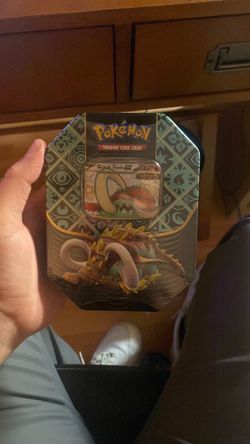 Great Tusk Paldean Fates Tin SEALED (4 packs inside)
